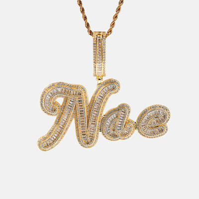 Custom Jewelry Phone Case - Cursive Letter Pendant, Perfect Gift - CUSTOM LETTERS NECKLACE