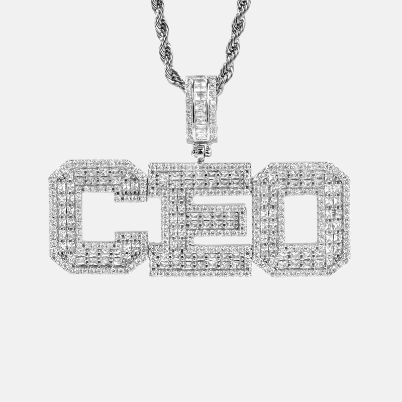 ZXI - 18'' - Custom Jewelry - Baguette Letter Pendant