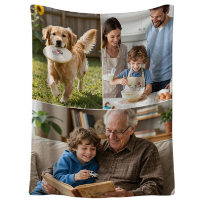 Custom Phone Case - ZXI Design Your Own Perfect Personalized Picture Blanket - 3 Pictures - PERSONALIZED CUSTOM BLANKET