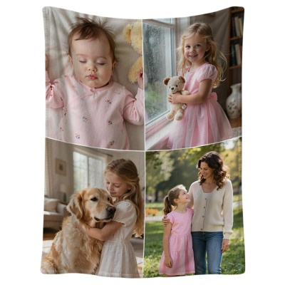 Custom Phone Case - ZXI Design Your Own Perfect Personalized Picture Blanket - 4 Pictures - PERSONALIZED CUSTOM BLANKET