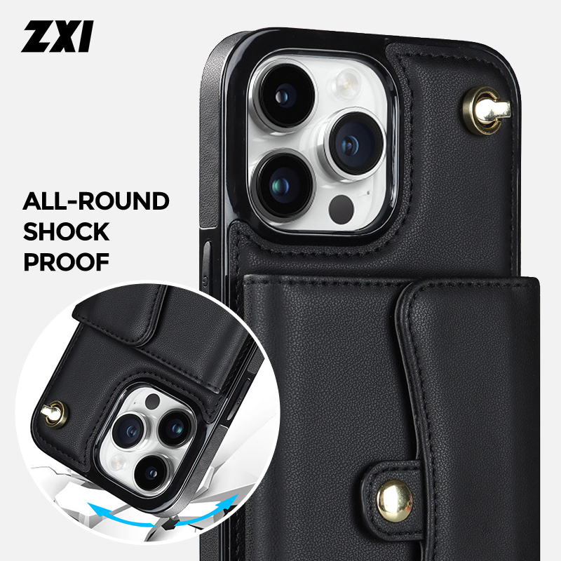 ZXI - iPhone 11 Pro Max Case - Crossbody Wallet Phone Case