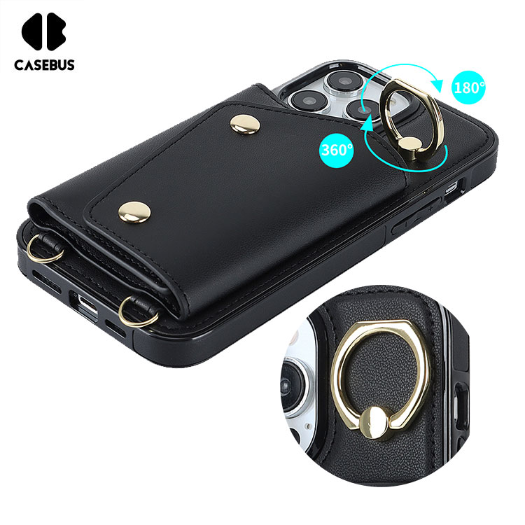 ZXI - iPhone 14 Pro Max Case - Crossbody Wallet Phone Case