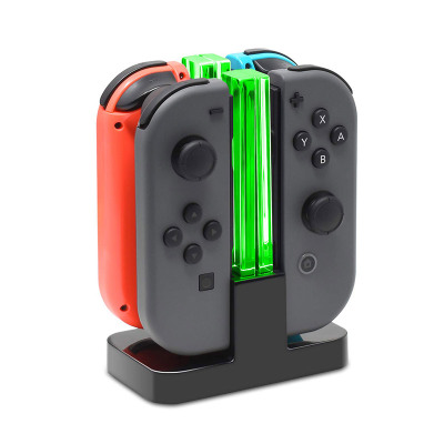 ZXI Charging Dock for Nintendo Switch & OLED Console JoyCons, Controller Charger Stand Station, with Charger Cable & Indicator - JOYCON CHARGER 4 IN 1