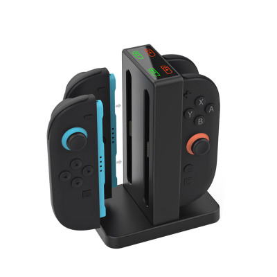 ZXI Charging Dock for Nintendo Switch2 Console JoyCons, 5W Controller Charger Stand Station, with Charger Cable & Indicator - 4 IN 1 CHARGER FOR SWITCH2 JOYCON