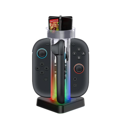 ZXI 4 in 1 Controller Charging Dock for Nintendo Switch2 Console JoyCons, Charger Station, with 5 Light RGB Mode & Charger Cable - 4 IN 1 CHARGER FOR SWITCH2 JOYCON