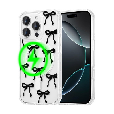 Heavy Duty Phone Case - ZXI Clear Bow Phone Case, Compatible with Magsafe, Aesthetic Bowknot Transparent Shockproof Protective Cover - CLASSIC CLEAR MAGSAFE CASE