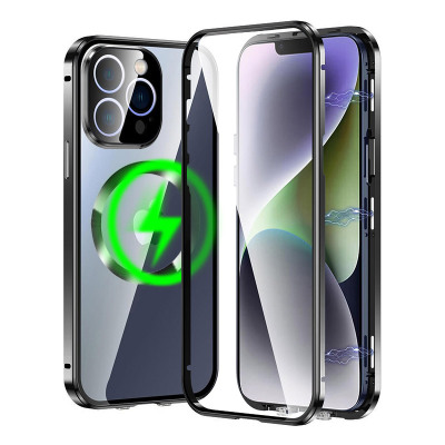 iPhone 14 Pro Max Case - Heavy Duty Full Body Protection Phone Case - ZXI Double Sided HD Magnetic Phone Case, Support Magsafe, Metal Frame Bumper, 360° Full Body Protective Cover - MAGSAFE HD CASE