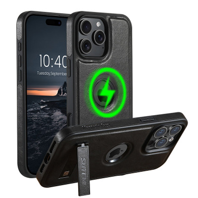 Heavy Duty Phone Case - ZXI Slim Magnetic Phone Case, Support Magsafe, with Kickstand, Shockproof Protective Cover - MAGSAFE KICKSTAND CASE