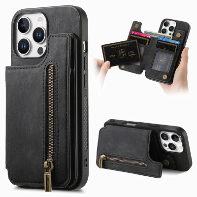 iPhone 14 Plus Case - Wallet Phone Case - ZXI Leather Wallet Phone Case, Magnetic Snap, with RFID Blocking Card Slot Holder, Shockproof Protective Cover - LEATHER WALLET CASE