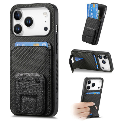 Wallet Phone Case - ZXI Slim Wallet Phone Case, Woven Pattern Design, Shockproof Protective Cover, with Card Slot & Folding Stand - KICKSTAND WALLET CASE