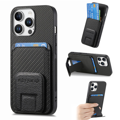 Wallet Phone Case - ZXI Slim Wallet Phone Case, Woven Pattern Design, Shockproof Protective Cover, with Card Slot & Folding Stand - KICKSTAND WALLET CASE