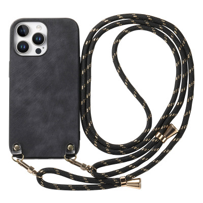 iPhone 16 Plus Case - Heavy Duty Crossbody Phone Case - ZXI Vintage Crossbody Phone Case, Premium Leather, Shockproof Protective Cover, with Adjustable Lanyard - VINTAGE CROSSBODY CASE