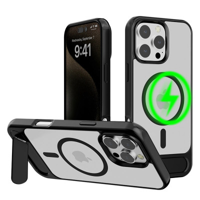 Google Pixel 9 Pro Case - Heavy Duty Phone Case - ZXI Heavy Duty Magnetic Phone Case, Support Magsafe, Translucent Back Cover, Shockproof Protective, with Foldable Invisible Stand - HEAVY DUTY MAGSAFE CASE