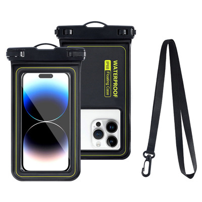 Full Body Protection Waterproof Crossbody Phone Case - ZXI IPX8 Floating Waterproof Phone Pouch, Touchscreen Friendly, with Detachable Lanyard, Compatible Size Up to 7.2inch Beach Accessories - IPX8 FLOATING WATERPROOF POUCH