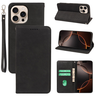iPhone 16 Case - Wallet Folio Flip Phone Case - ZXI Premium Wallet Phone Case, Leather Flip Purse, with Card Slot Holder & Wrist Band, Shockproof Protective Cover - CLASSIC FLIP WALLET CASE
