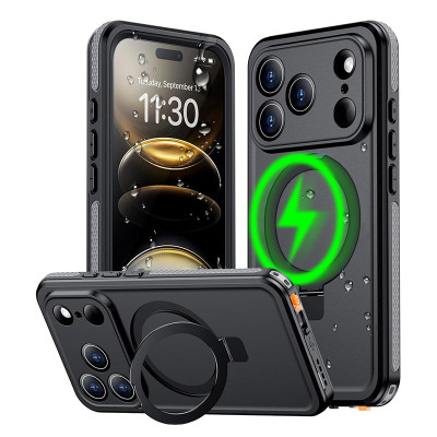 Waterproof Heavy Duty Full Body Protection Phone Case - ZXI IP68 Waterproof Phone Case, Support Magsafe, Built in Invisible Stand, 360° Full Body Protection - IP68 WATERPROOF MAGSAFE CASE