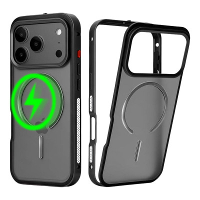Heavy Duty Phone Case - ZXI Slim Magnetic Phone Case, Support Magsafe, Metal Heat Dissipation Frame Frosted Back Shell - MAGSAFE METAL CASE